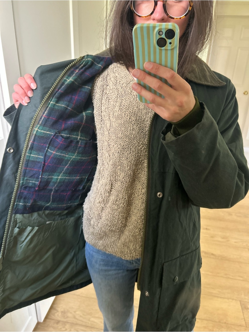 Classic Dark Green Waterproof Parka Jacket - Picture 3 of 5